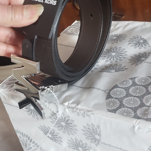 (Ew)Michael kors men leather reversible brown belt - Picture 3 of 8